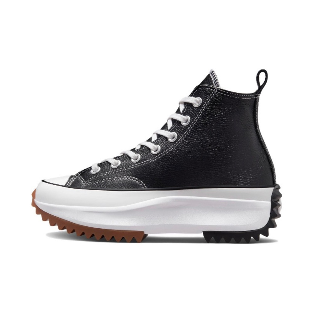 Converse Womens Run Star Hike Platform Leather Black A04292C - Picture 2 of 6